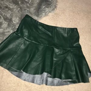 Faux leather mini skirt